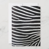 Niedlich Zebra Safari Jungle Mustertierjunge Einladung (Rückseite)
