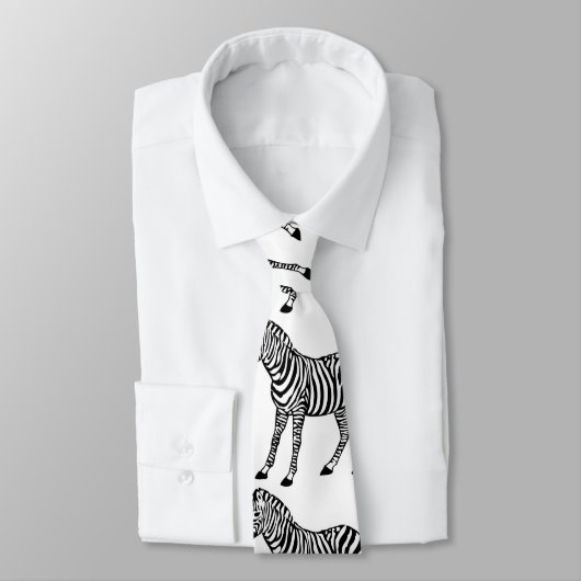 Niedlich Zebra Wildtier Krawatte (Gebunden)