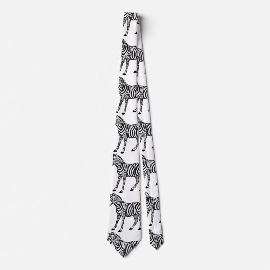 Niedlich Zebra Wildtier Krawatte (Vorderseite)