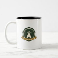 Niedlich Zelt Banner Camper Zwei-Tone-Kaffee-Tasse