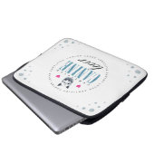 Niedlich zertifizierte Canine Lover Samoyed Laptopschutzhülle (Vorne Knopf)