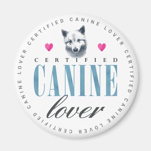 Niedlich zertifizierte Canine Lover Samoyed Magnet (Vorne)