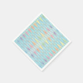 Niedlich Zigzag Pastel Rainbow Colored Napkins Serviette (Ecke)