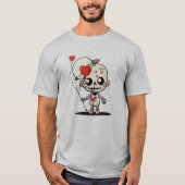 Niedlich Zombie Friend - herzförmige Liebe T-Shirt (Vorderseite)