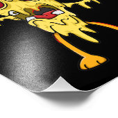 Niedlich Zombie Pizza Slice Fotodruck (Ecke)