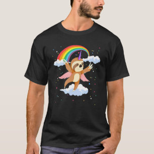 Niedlich Zoo Animal Lover Regenbogen Slothicorn Un T-Shirt