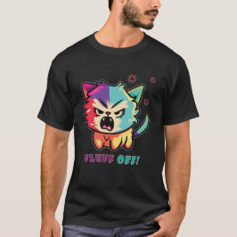 Niedlich zornige Katze, die Fluff abschaut. T-Shirt