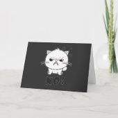 Niedlich zornige Katze, die nein jaucht. (Vorderseite)