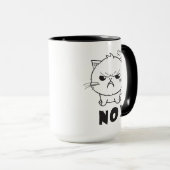Niedlich zornige Katze, die nein jaucht. Tasse (VorderseiteRechts)