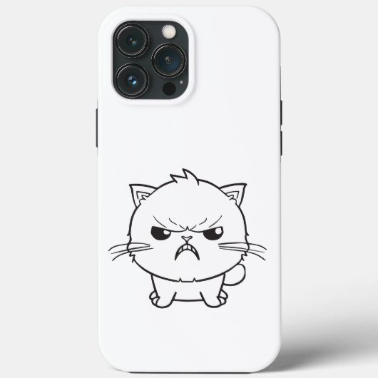 Niedlich zornige Katze, die sich herumhisst. Case-Mate iPhone Hülle (Rückseite)