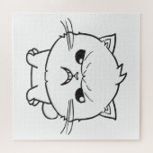 Niedlich zornige Katze, die sich herumhisst. Puzzle (Horizontal)