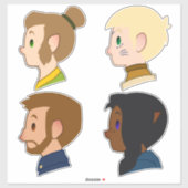 Niedlich zu einer Kiste Aufkleber (Blatt)