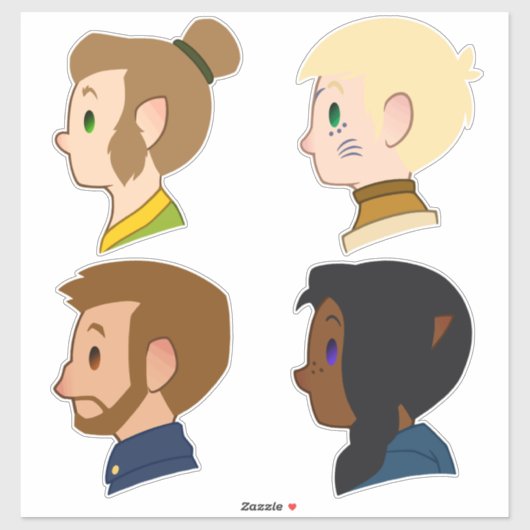 Niedlich zu einer Kiste Aufkleber (Blatt)