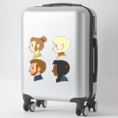 Niedlich zu einer Kiste Aufkleber (Koffer)