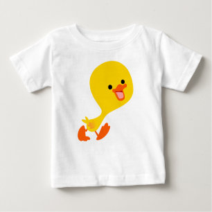 Niedlich zu Fuß Cartoon Duckling Baby T - Shirt