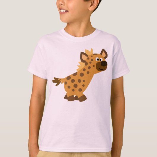 Niedlich zu Fuß Cartoon Hyena Children T - Shirt (Vorderseite)