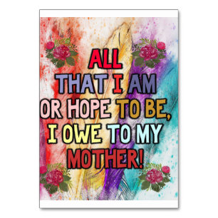 Niedlich zu meinem Mama-Geschenk Liebe Quotes-Ge Tischnummer