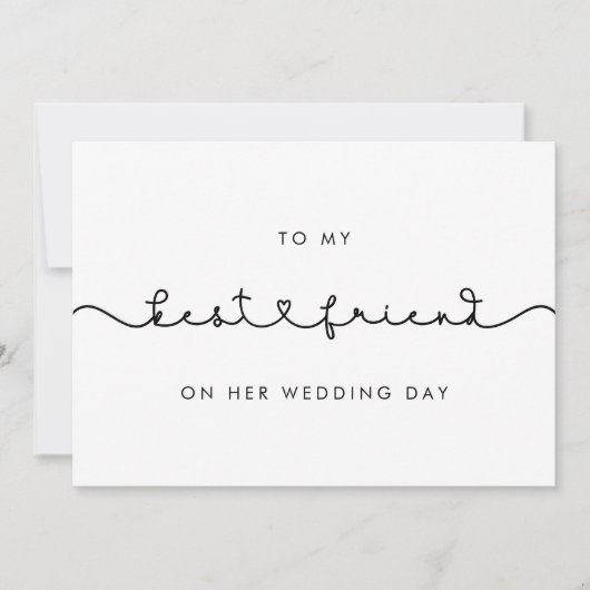 Niedlich Zu meiner besten Freundin auf ihrer Hochz Einladung (Vorderseite)