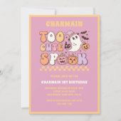 Niedlich zu sprechen Dusty Pink 1. Geburtstag Einladung (Vorderseite)