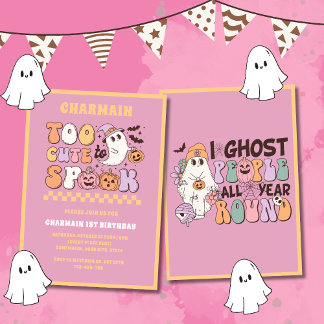 Niedlich zu sprechen Dusty Pink 1. Geburtstag Einladung