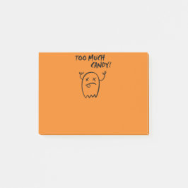 Niedlich zu viel Candy Halloween Ghost Monotone Post-it Klebezettel