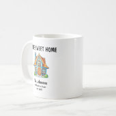 Niedlich Zuhause Sweet Zuhause Blue House Housewar Kaffeetasse (Vorderseite Links)