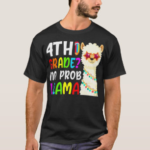 Niedlich zurück an die Schule No ProbLlama Student T-Shirt