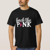 Niedlich zurück Der rosa Monat des Brustkrebs T-Shirt (Vorderseite)