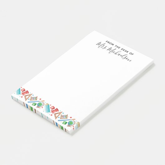 Niedlich zurück zur Globe-Lehrerin Post-it Klebezettel (angewinkelt)