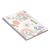 Niedlich zurück zur Schulart | Schulbedarf Notizblock (Rechte Seite)