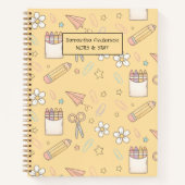 Niedlich zurück zur Schulart | Schulbedarf Notizblock (Vorderseite)