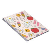 Niedlich zurück zur Schulart | Schulbedarf Notizblock (Rechte Seite)