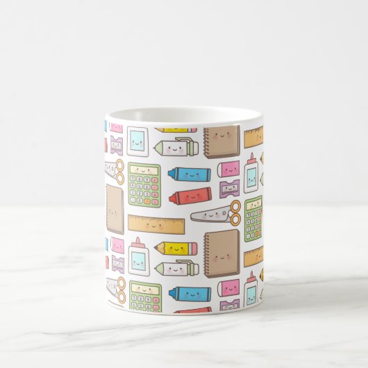 Niedlich zurück zur Schulbedarf Mustermädchen-Tass Kaffeetasse (Mittel)