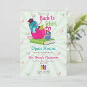 Niedlich zurück zur Schule - Haus zurück zur Schul Einladung (Stehend Vorderseite)