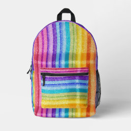 Niedlich zurück zur Schule Hübsches Regenbogenfarb Bedruckter Rucksack