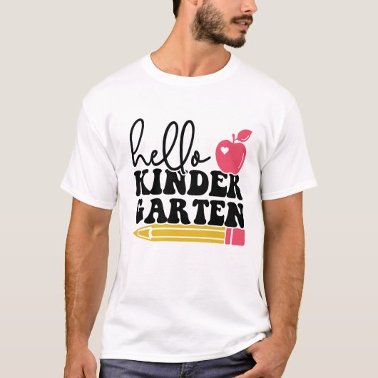 Niedlich zurück zur Schule Kindergarten T-Shirt (Vorderseite)