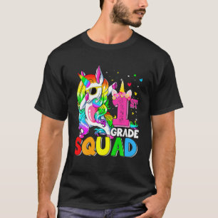 Niedlich zurück zur Schule Unicorn Dabbing 1. Klas T-Shirt