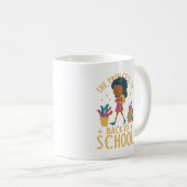 Niedlich zurück zur Schulprinzessin Girl Illustrat Kaffeetasse (VorderseiteRechts)