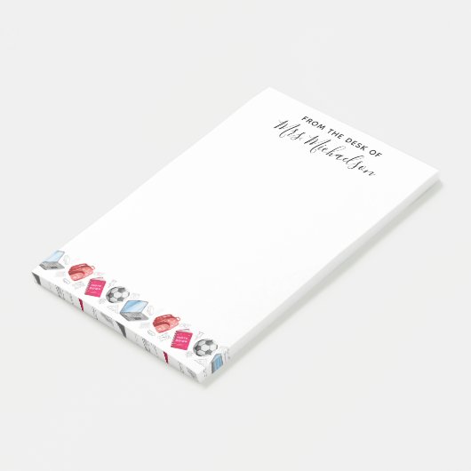 Niedlich zurück zur Schulversorgung Lehrer Post-it Klebezettel (angewinkelt)