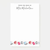 Niedlich zurück zur Schulversorgung Lehrer Post-it Klebezettel (Vorderseite)