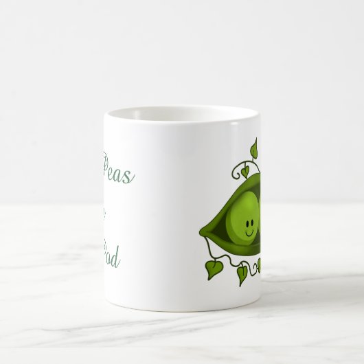 Niedlich zwei Erbsen in einem Pod Kaffeetasse (Mittel)