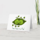 Niedlich zwei Erbsen in einem Pod Karte (Vorderseite)