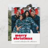 Niedlich zwei Fotos Frohe Weihnachten Red Custom T (Vorne/Hinten)