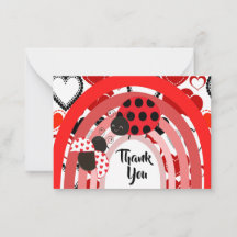 Niedlich zwei Ladybugs Vielen Dank