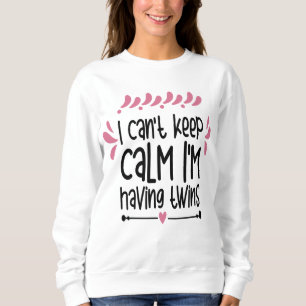 Niedlich, Zwillinge zu haben, die Frühschwangersch Sweatshirt