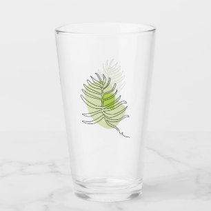 Niedliche 1-Linien-Kunst, tropisches, abgeschieden Glas