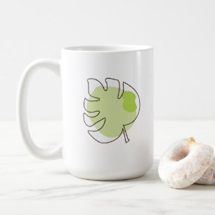 Niedliche 1-Linien-Kunst, tropisches, abgeschieden Kaffeetasse