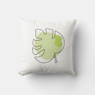 Niedliche 1-Linien-Kunst, tropisches, abgeschieden Kissen