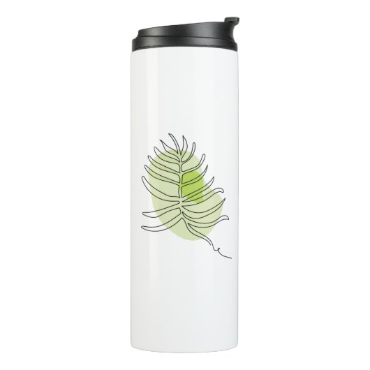 Niedliche 1-Linien-Kunst, tropisches, abgeschieden Thermosbecher (Nach links gedreht)