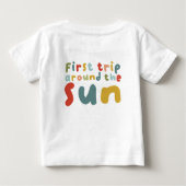 Niedliche 1. Reise um den Sun Birthday Boy Baby T-shirt (Rückseite)